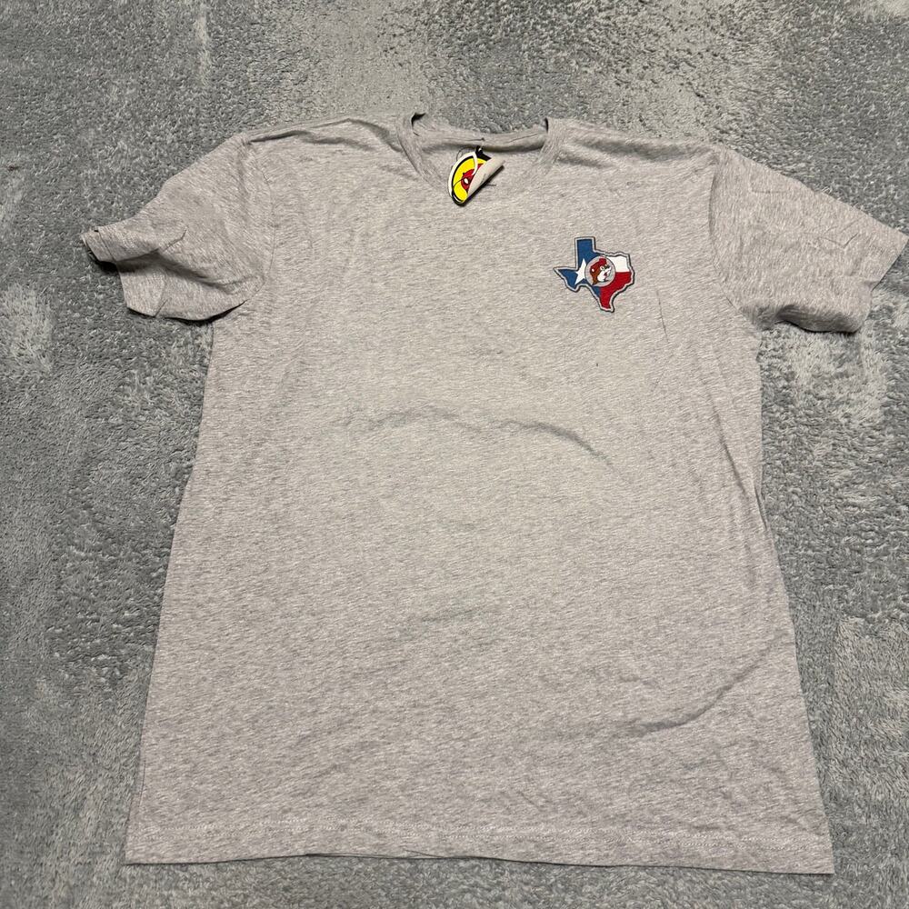 Buc-ees T Shirt adult Large Gray Texas Bucees Lone Star State
